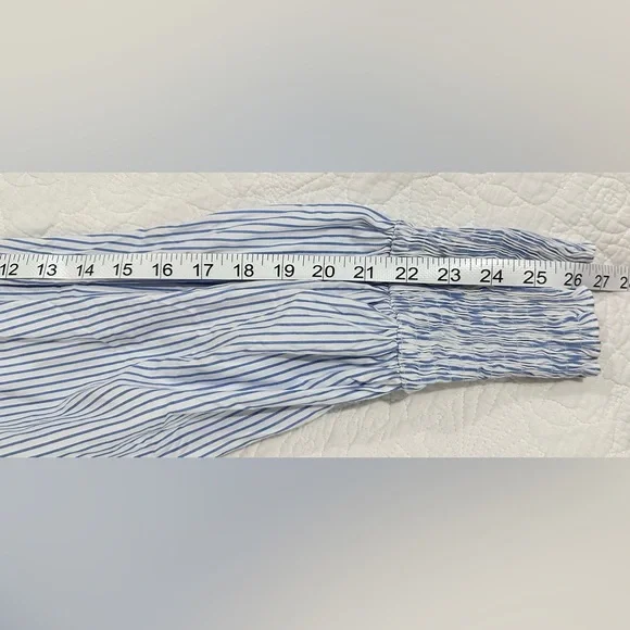 NEW never worn SZ XL Dokotoo Blue and White Striped Button-Up Shirt - Picture 6 of 8